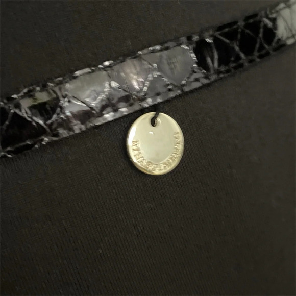 Rinascimento Midi Dress Fit and Flare Black Small Made in Italy Long Sleeve - Picture 7 of 10